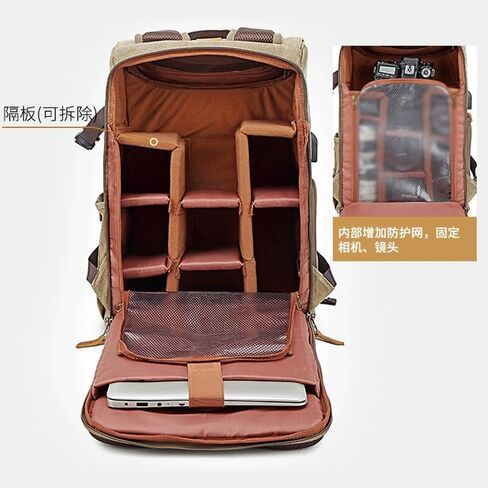 Camera Bag Photography Backpack DSLR Micro Single Bag Canvas Bag Men's and Women's Backpack in Saudi Arabia