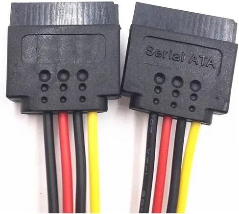 SATA 15 Pin Male to 2 SATA 15 Pin Female 15Pin Power Cable HDD Y Splitter All Connector Adapter 1pcs in Saudi Arabia