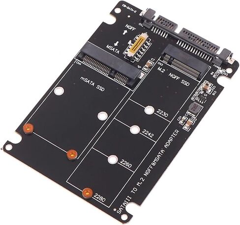 1PC SATA 60 جيجابت في الثانية إلى M2 NGFF SATA SSD MSATA SSD محول إلى SATA M.2 NGFF إلى لوحة محول القرص الصلب SATA (ب) in Saudi Arabia