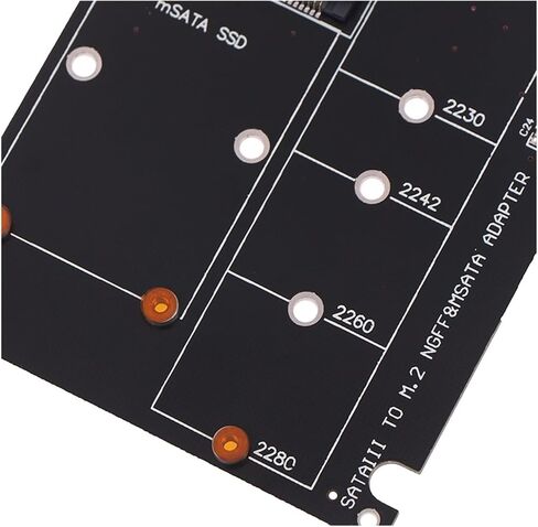1PC SATA 60 جيجابت في الثانية إلى M2 NGFF SATA SSD MSATA SSD محول إلى SATA M.2 NGFF إلى لوحة محول القرص الصلب SATA (ب) in Saudi Arabia
