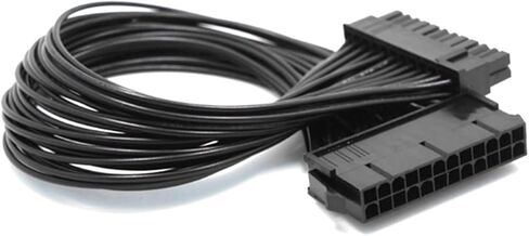 PSU Power Supply 24 PIN تمديد الكابل الخائن للوحة الأم ATX ، 24 نقطة إلى 24 (20+4) دبوس 12 بوصة/ 30 سم أسود 24BB in Saudi Arabia