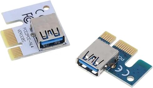 محول بطاقة الخطوط الموسعة PCI-E USB 3.0 PCI-E 1x إلى 16x سلك تمديد الرسومات لتوريد سلك الكمبيوتر (أبيض) in Saudi Arabia