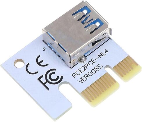 محول بطاقة الخطوط الموسعة PCI-E USB 3.0 PCI-E 1x إلى 16x سلك تمديد الرسومات لتوريد سلك الكمبيوتر (أبيض) in Saudi Arabia