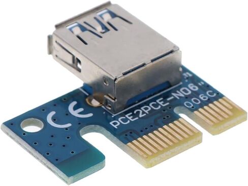 محول بطاقة الخطوط الموسعة PCI-E USB 3.0 PCI-E 1x إلى 16x سلك تمديد الرسومات لتوريد سلك الكمبيوتر (أبيض) in Saudi Arabia