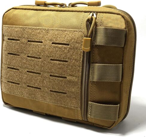 Tactical Molle Pouch Large Admin Pouch EMT Medical First Aid Pouch Utility EDC Tool Bag of Laser-Cut Design Includes Flag and Cross Patch in Saudi Arabia