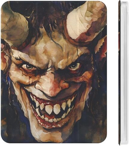قضية شيطانية قبيحة مع حامل القلم رفيع الخفيفة الوزن trifold موقف متوافق مع iPad mini 4/5/6 mini4/5 （7.9in） in Kuwait