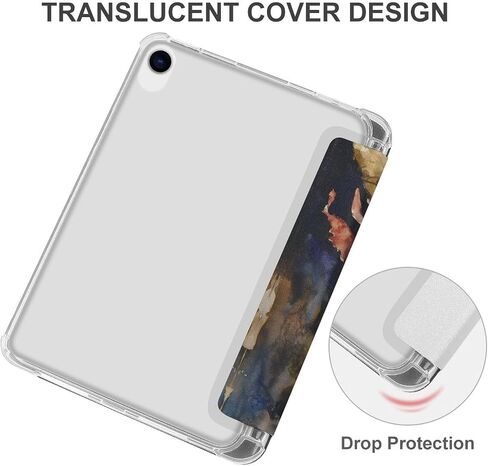 قضية شيطانية قبيحة مع حامل القلم رفيع الخفيفة الوزن trifold موقف متوافق مع iPad mini 4/5/6 mini4/5 （7.9in） in Kuwait