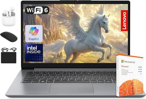 Lenovo IdeaPad Laptop Business Student 2025 ، عرض 14 بوصة ، معالج Intel Dual Core ، 20 تيرابايت ذاكرة الوصول العشوائي in Kuwait