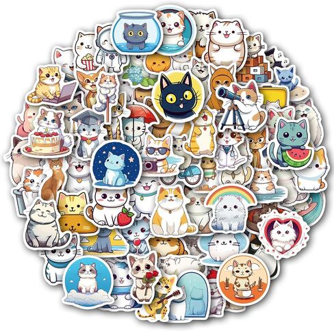 100 Cool Stickers for Adults Teens – Hippie Psychedelic Aesthetic Vinyl Sticker Pack for Water Bottles, Laptops, Skateboards, Journals in Kuwait