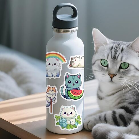 100 Cool Stickers for Adults Teens – Hippie Psychedelic Aesthetic Vinyl Sticker Pack for Water Bottles, Laptops, Skateboards, Journals in Kuwait