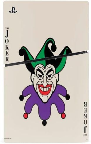 Skinit Decal Gaming Skin Compatible with PS5 Slim Disk Bundle - Officially Licensed The Dark Knight Joker Design in Saudi Arabia