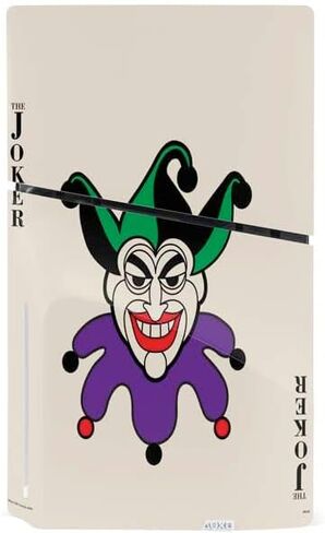 Skinit Decal Gaming Skin Compatible with PS5 Slim Disk Bundle - Officially Licensed The Dark Knight Joker Design in Saudi Arabia