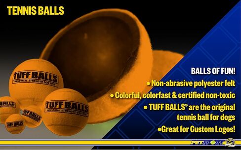 PetSport Mega Tuff Dog Toy Ball, Yellow, 6" in Kuwait