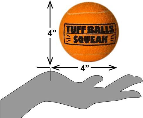 PetSport Mega Tuff Dog Toy Ball, Yellow, 6" in Kuwait