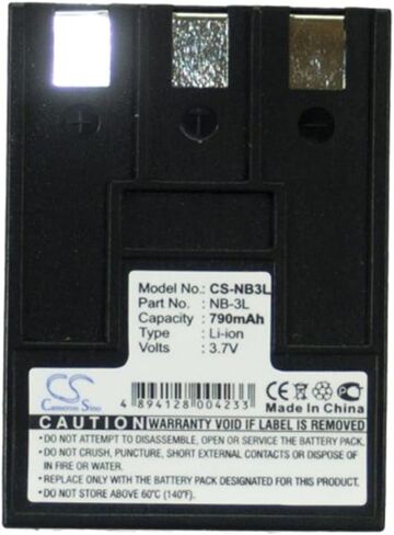 VI VINTRONS 790MAH بطارية لـ Canon Digital IXUS 700 ، IXUS 750 ، IXUS I ، IXUS I5 ، IXUS II in Saudi Arabia