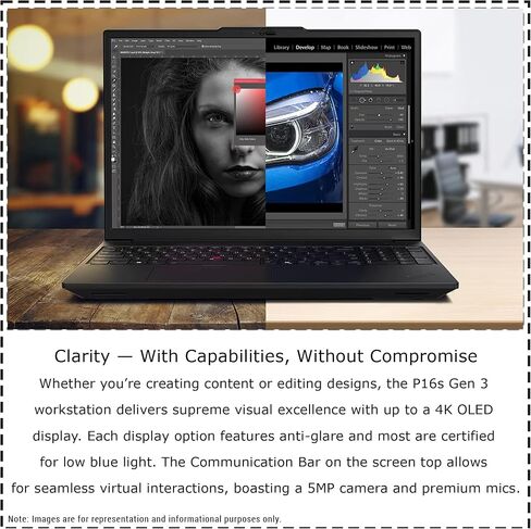 Lenovo ThinkPad P16S Gen 3 Mobile Workstation ، Intel Ultra 7-155H ، 64 GB DDR5 RAM ، 2 TB PCIe SSD ، 16 "Wuxga (1920x1200) Touchnens ، Nvidia G-Force RTX 500 ، Backlit Keyboard ، W11 Pro ، Black. in Kuwait