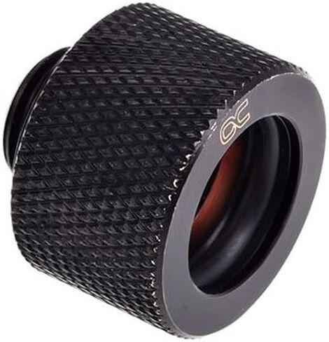 Alphacool 17385 HT 16mm HardTube Compression Fitting G1/4 - knurled - deep Black Sixpack Water Cooling Fittings in Saudi Arabia