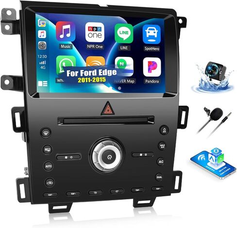 CAMECHO [4G+64G] Android 13 Car Stereo for Ford Edge 2011-2015, 9" IPS 1280 * 720P Touch Screen Car Radio with Carplay Android Auto Bluetooth DSP/GPS WiFi 32EQ + AHD Backup Camera in Saudi Arabia