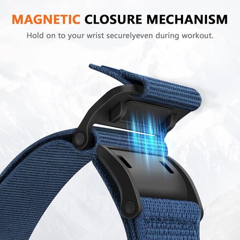 متوافق مع Samsung Galaxy Watch 7 6 5 4 Fe Band 40mm 44mm/Watch 6 4 Classic 47mm 43mm 46mm 46mm/5 Pro 45mm/Watch 3 Classic 41mm/Active 2 ، 20mm Nylon Magnetic Snap Brapplic Band for Men Band Band Band Band For Men in Saudi Arabia