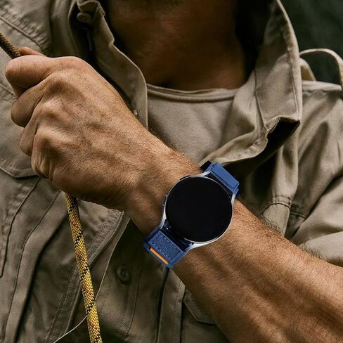 متوافق مع Samsung Galaxy Watch 7 6 5 4 Fe Band 40mm 44mm/Watch 6 4 Classic 47mm 43mm 46mm 46mm/5 Pro 45mm/Watch 3 Classic 41mm/Active 2 ، 20mm Nylon Magnetic Snap Brapplic Band for Men Band Band Band Band For Men in Saudi Arabia
