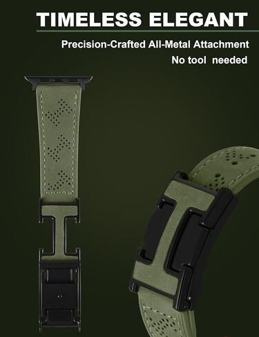 Genuine Leather Watch Band Compatible with Apple Watch Bands 42mm 44mm 45mm 46mm 49mm, Dressy Strap Magnetic Buckle for Women Men iWatch Ultra SE Series 10/9/8/7/6/5/4/3/2/1 in Saudi Arabia