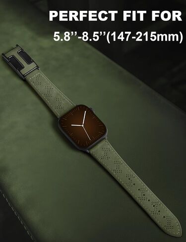 Genuine Leather Watch Band Compatible with Apple Watch Bands 42mm 44mm 45mm 46mm 49mm, Dressy Strap Magnetic Buckle for Women Men iWatch Ultra SE Series 10/9/8/7/6/5/4/3/2/1 in Saudi Arabia