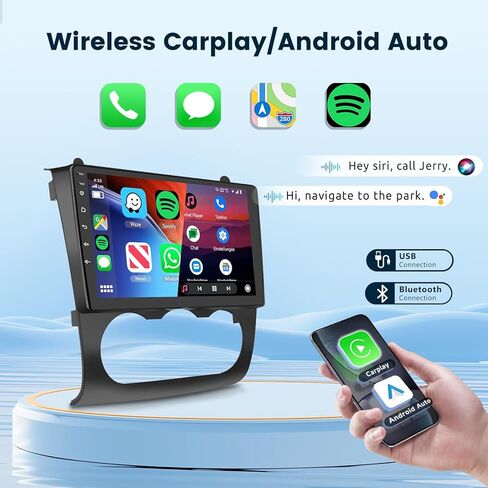 2G+64G Car Radio Stereo for Nissan Altima 2008-2012 with Wireless CarPlay Android Auto, 9 Inch Android 13 Touch Screen HiFi Audio GPS Navigation WiFi Bluetooth SWC HD Camera (Manual A/C) in Saudi Arabia