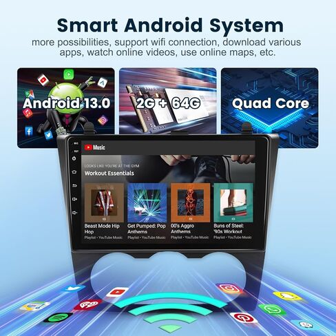 2G+64G Car Radio Stereo for Nissan Altima 2008-2012 with Wireless CarPlay Android Auto, 9 Inch Android 13 Touch Screen HiFi Audio GPS Navigation WiFi Bluetooth SWC HD Camera (Manual A/C) in Saudi Arabia