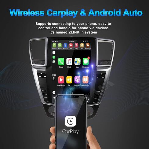 Qualcomm Android 13 Car Stereo 2 DIN GPS MAVIMANISE HEAD لـ Mercedes-Benz ML GL W164 X164 2012-2016 Tesla Radio Radio Player Multimedia Player Wireless Carplay DSP （4+64GB） in Kuwait
