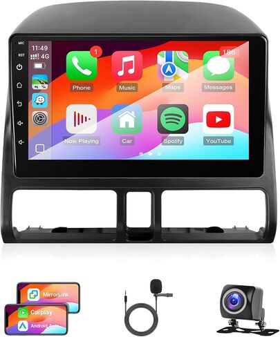 Car Stereo for Honda CRV 2002 2003 2004 2005 2006 with Wireless Carplay Android Auto 9 Inch IPS Screen GPS Navigation Bluetooth Backup Camera SWC Mirrorlink (Fit for Honda CRV 2002-2006, 2G+32G) in Saudi Arabia