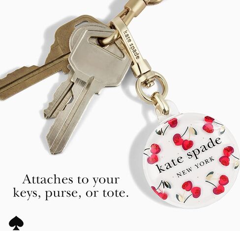 حامل Kate Spade New York Airtag مع مقطع خاتم ذهبي - حالة وقائية لـ Apple Airtag - Dot Cherry in Saudi Arabia