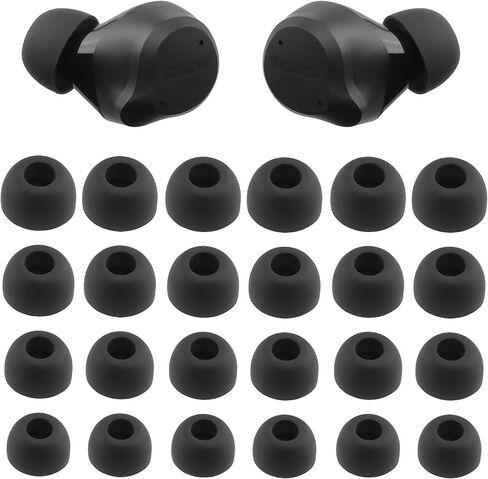 Replacement Silicone Ear Tips for TOZO NC9 Wireless Earbuds, Compatible with TOZO Hybrid Active Noise Cancelling Wireless Earbuds, 12 Pairs (S/M/L/XL, Black) in Kuwait