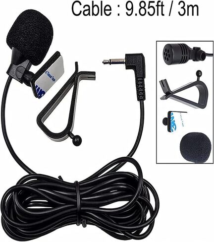 3.5mm Microphone Assembly Mic for Car Vehicle Head Unit Bluetooth Enabled Stereo Radio GPS DVD in Saudi Arabia