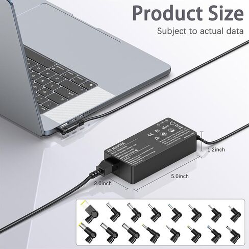 90W شاحن كمبيوتر محمول عالمي مع 16 نصيحة متوافقة مع HP Le Novo Dell Asus Acer Toshiba IBM Gateway Notebook in Kuwait