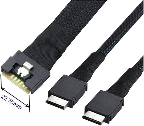 Slim S/AS SFF-8654 8I to Oculink SFF-8611 4I X 2 Server High-Speed Cord for Server PCI-Express Riser Card in Saudi Arabia