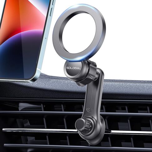 Super Magnets-Magnetic Car Phone Mount, Air Vent Phone Holder Car, Magnetic Car Mount for iPhone 16 15 14 13 13 Pro Max Plus, I-Black in Saudi Arabia