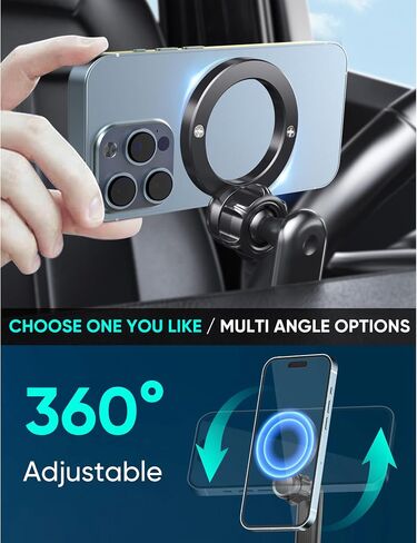 Super Magnets-Magnetic Car Phone Mount, Air Vent Phone Holder Car, Magnetic Car Mount for iPhone 16 15 14 13 13 Pro Max Plus, I-Black in Saudi Arabia