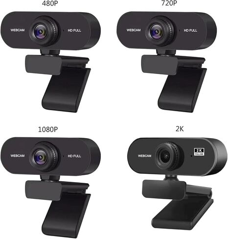 USB 2K 1080P 720P 480P FullHD Computer Camera with Wide Angled Lens for Remote Work and Online Teaching Autofocus Webcam in Saudi Arabia