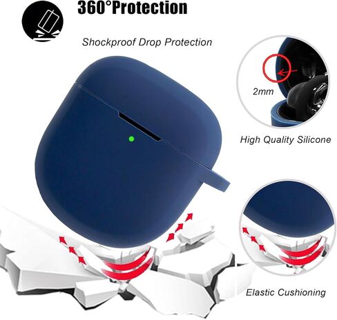 for Bose QuietComfort Earbuds II 2022/ New QuietComfort Ultra Case Cover 2023 with Cute Strawberry Charm Keychain, Soft Silicone Protective Case for Bose QC ii 2 Earbuds Charging Case Red in Saudi Arabia