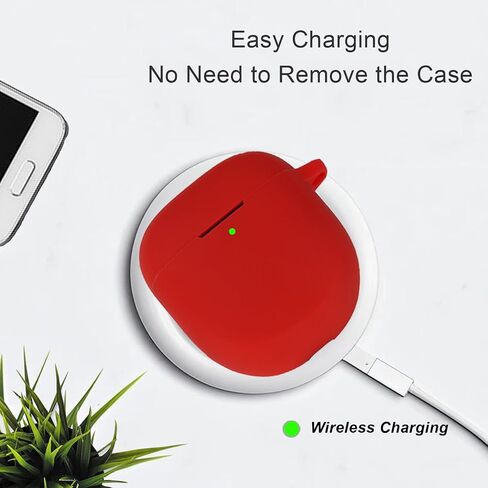 for Bose QuietComfort Earbuds II 2022/ New QuietComfort Ultra Case Cover 2023 with Cute Strawberry Charm Keychain, Soft Silicone Protective Case for Bose QC ii 2 Earbuds Charging Case Red in Saudi Arabia