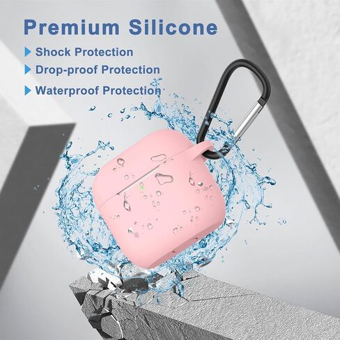 بالنسبة إلى AirPods 4 Case Cover 2024 مع طقم أنظف ، علبة حماية من السيليكون الناعمة لإكسسوارات Apple Airpods 4th Generation مع سلسلة المفاتيح (وردية رملية) in Kuwait