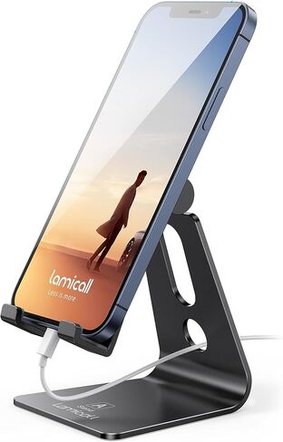 Lamicall Laptop Stand for Desk with 360 Rotating Base + Adjustable Cell Phone Stand in Saudi Arabia