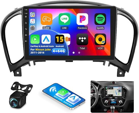 [8 Core 4G+64G] راديو سيارة لنيسان Juke 2011-2016 مع Carplay Android Auto ، 9 "شاشة تعمل باللمس Android 13 Nissan Juke Car Stereo مع Link Link WiFi/GPS ، Bluetooth ، FM/RDS DSP+كاميرا احتياطية للنسخ الاحتياطي in Saudi Arabia