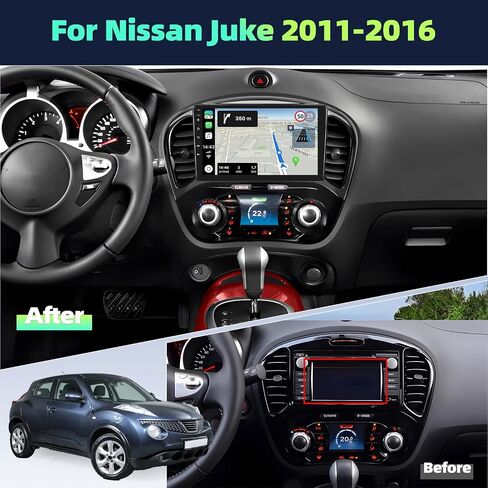 [8 Core 4G+64G] راديو سيارة لنيسان Juke 2011-2016 مع Carplay Android Auto ، 9 "شاشة تعمل باللمس Android 13 Nissan Juke Car Stereo مع Link Link WiFi/GPS ، Bluetooth ، FM/RDS DSP+كاميرا احتياطية للنسخ الاحتياطي in Saudi Arabia