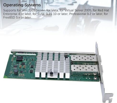 بطاقة شبكة ZOPSC 10GBPS SFP ، محول PCI Express X8 Ethernet مع 82599 مجموعة شرائح ومنفذ SFP ، لبيئات الخادم تدعم VMware in Saudi Arabia