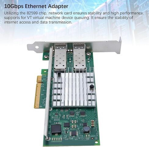بطاقة شبكة ZOPSC 10GBPS SFP ، محول PCI Express X8 Ethernet مع 82599 مجموعة شرائح ومنفذ SFP ، لبيئات الخادم تدعم VMware in Saudi Arabia