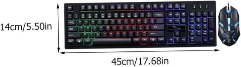 1SET سلكية USB ألعاب لوحة المفاتيح Mouse مجموعة مضيئة لوحة المفاتيح الفأر مجموعة التصميم الإبداعي غير الصراع للاعبين ملحقات الألعاب العملية الأنيقة in Saudi Arabia