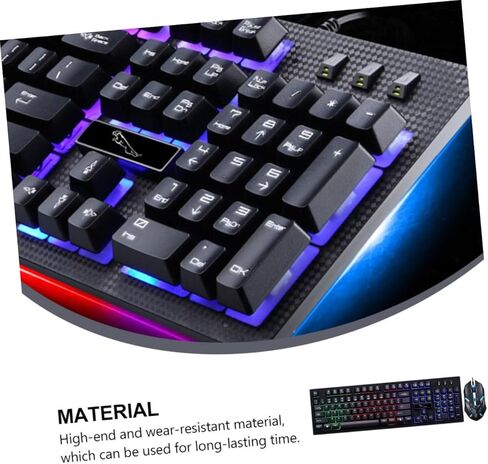 1SET سلكية USB ألعاب لوحة المفاتيح Mouse مجموعة مضيئة لوحة المفاتيح الفأر مجموعة التصميم الإبداعي غير الصراع للاعبين ملحقات الألعاب العملية الأنيقة in Saudi Arabia