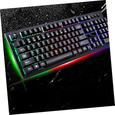 1SET سلكية USB ألعاب لوحة المفاتيح Mouse مجموعة مضيئة لوحة المفاتيح الفأر مجموعة التصميم الإبداعي غير الصراع للاعبين ملحقات الألعاب العملية الأنيقة in Saudi Arabia