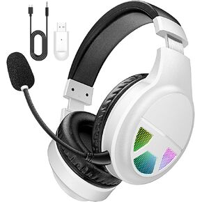 WiseWing 2.4GHz Wireless Gaming Headset for PC, PS5, PS4, Switch, USB Gaming Headphones with Noise Canceling Microphone, Bluetooth 5.4, RGB Lights, 60H Battery Headsets for Mac, Laptop, Mobile in Saudi Arabia
